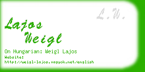 lajos weigl business card